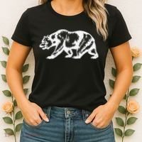 California Grizzly Bear State Flag Cali Republic Women's T-Shirt thumb 2