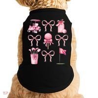 Coquette Golf Bows Preppy Cute Golfer  Doggie Tank thumb 0