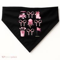 Coquette Golf Bows Preppy Cute Golfer  USA-Made Doggie Bandana thumb 0