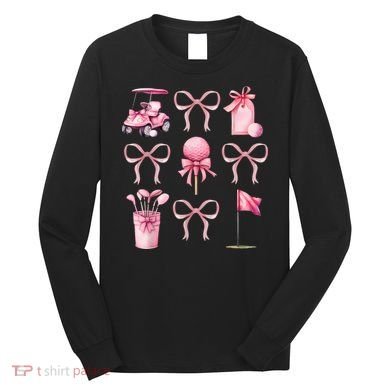 Coquette Golf Bows Preppy Cute Golfer  Long Sleeve Shirt