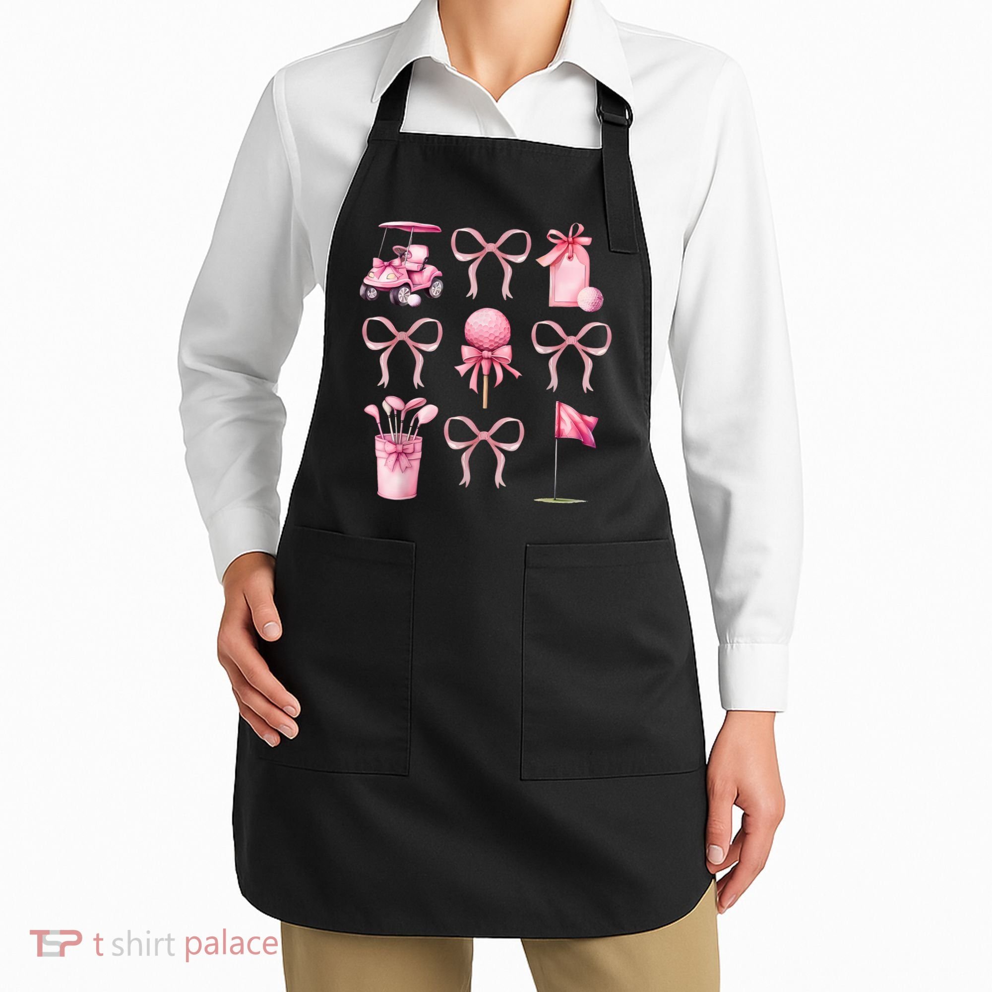 Coquette Golf Bows Preppy Cute Golfer  Apron
