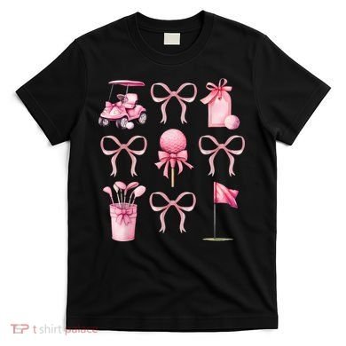 Coquette Golf Bows Preppy Cute Golfer  T-Shirt