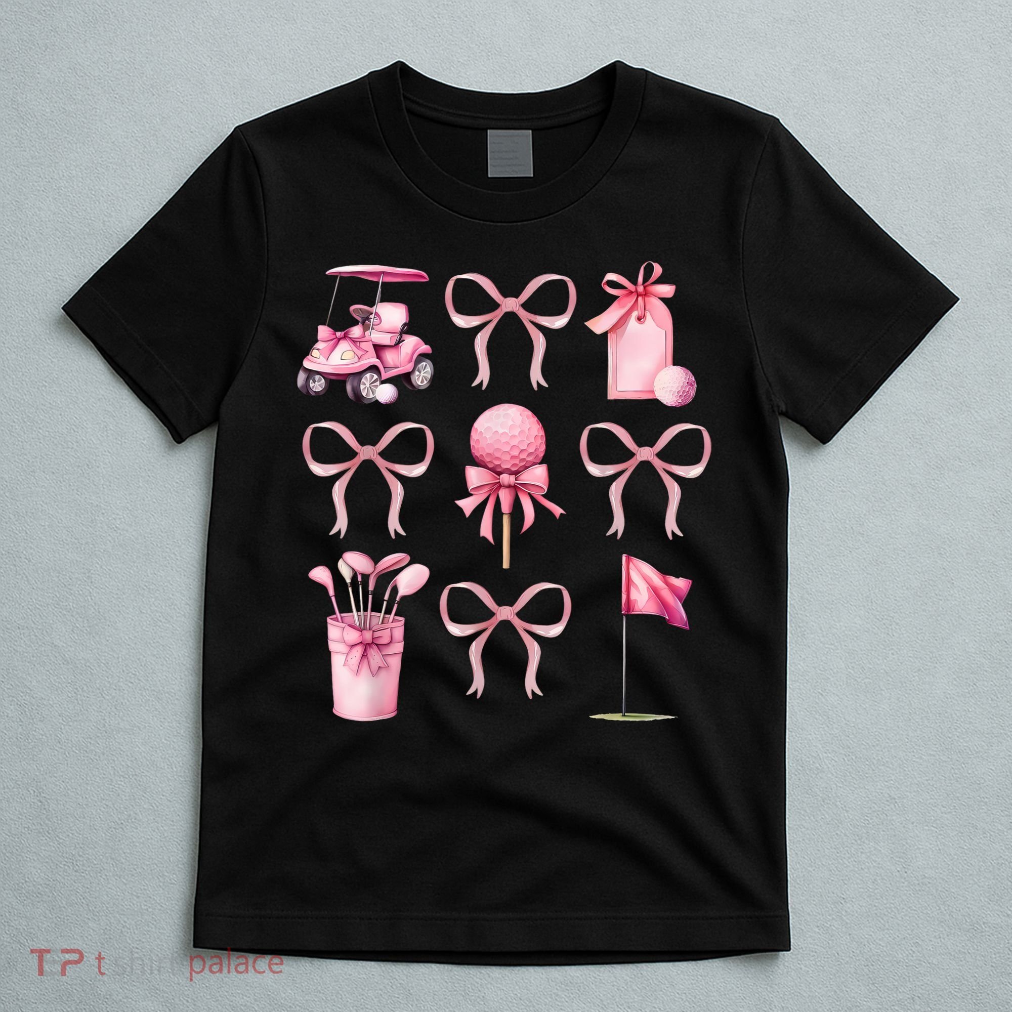 Coquette Golf Bows Preppy Cute Golfer  T-Shirt
