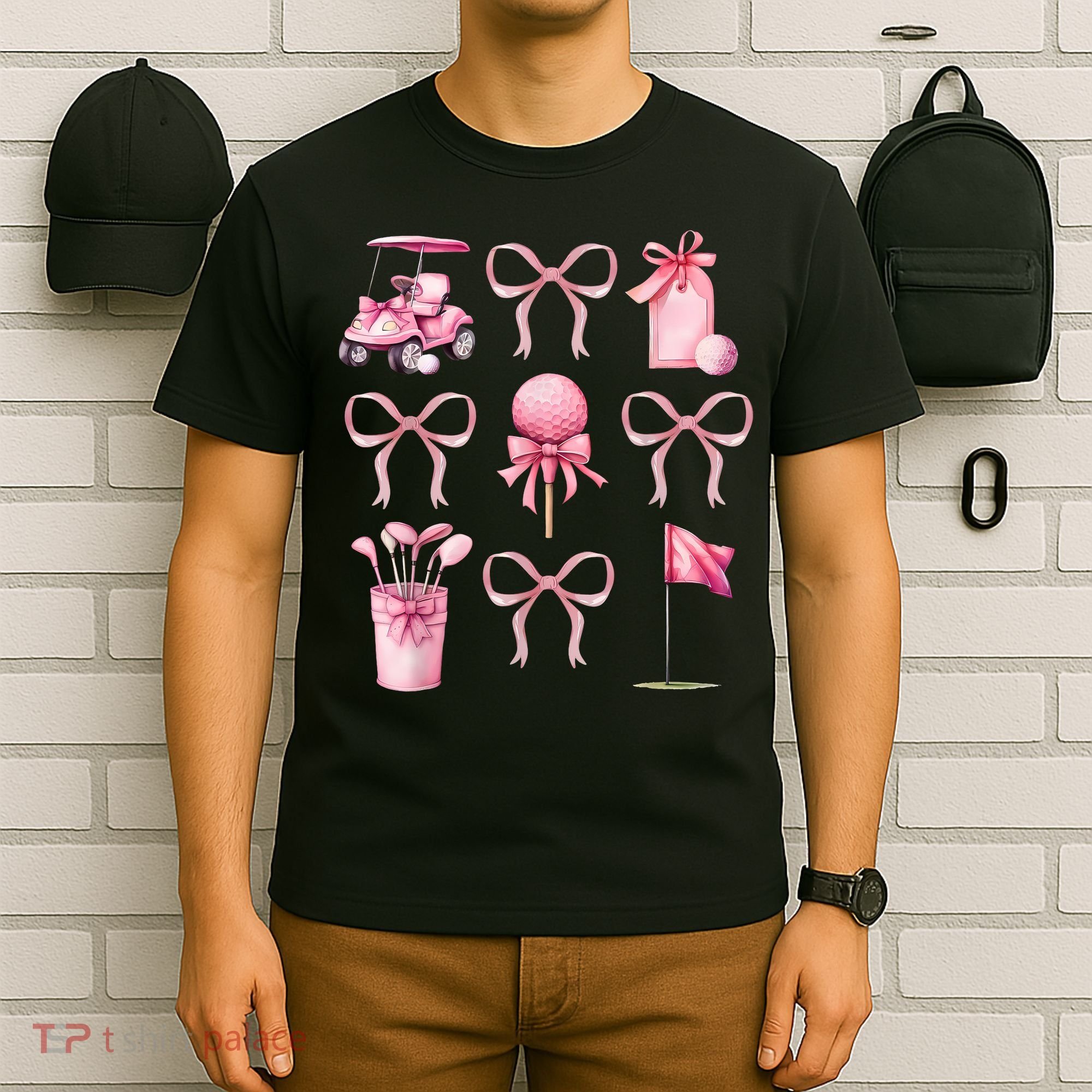 Coquette Golf Bows Preppy Cute Golfer  T-Shirt