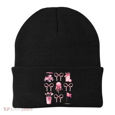 Coquette Golf Bows Preppy Cute Golfer  Beanie