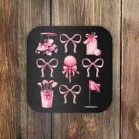 Coquette Golf Bows Preppy Cute Golfer  Coaster thumb 0