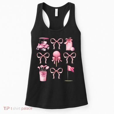 Coquette Golf Bows Preppy Cute Golfer  Women's Tank Top