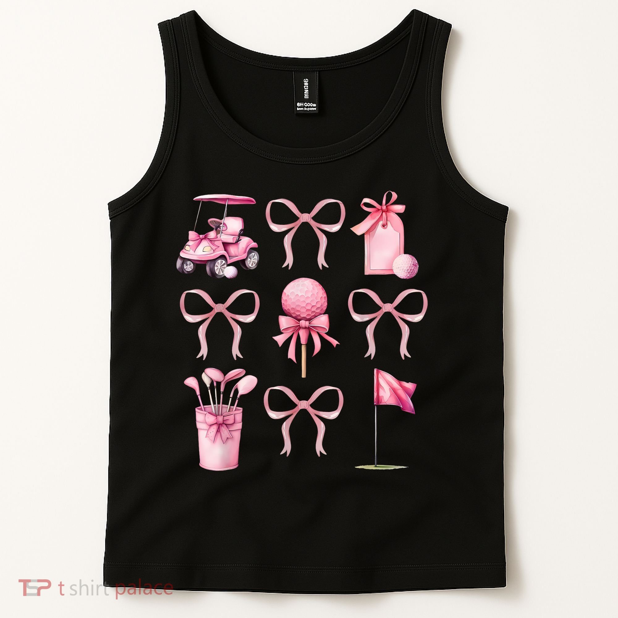 Coquette Golf Bows Preppy Cute Golfer  Tank Top
