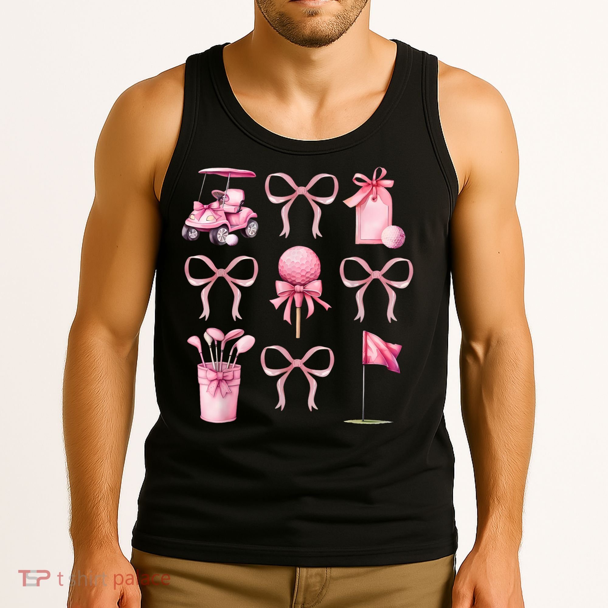 Coquette Golf Bows Preppy Cute Golfer  Tank Top