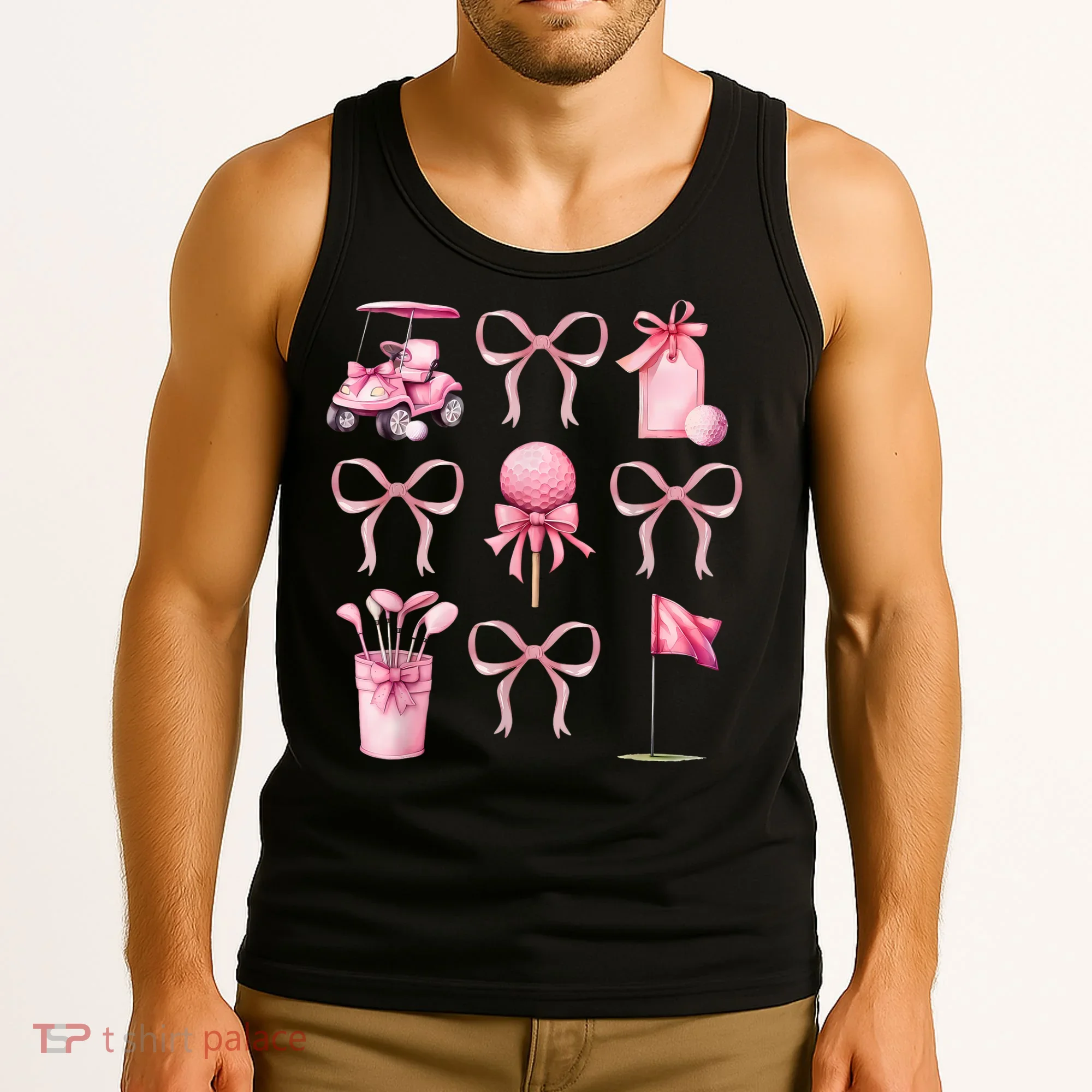 Coquette Golf Bows Preppy Cute Golfer  Tank Top