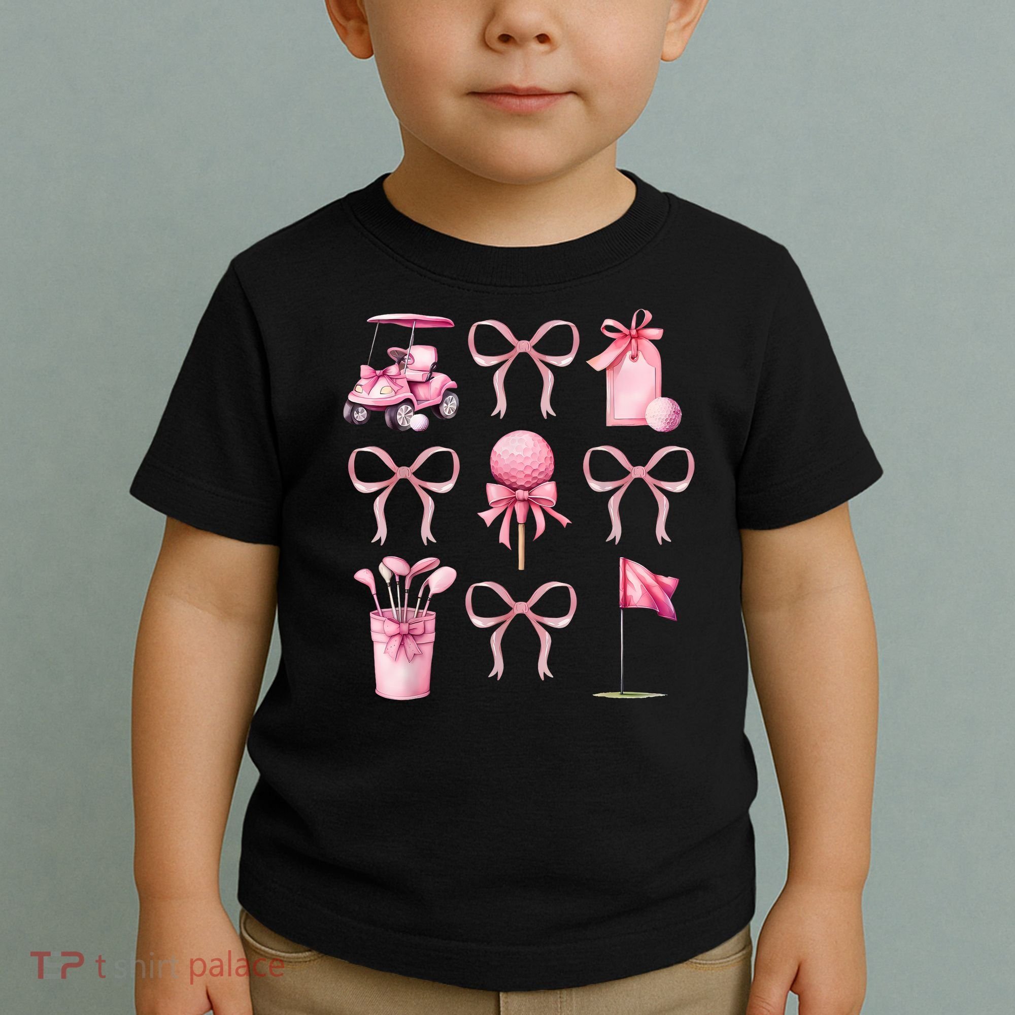 Coquette Golf Bows Preppy Cute Golfer  Toddler T-Shirt
