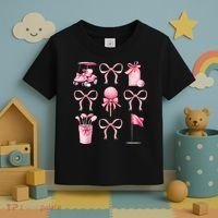 Coquette Golf Bows Preppy Cute Golfer  Toddler T-Shirt thumb 3