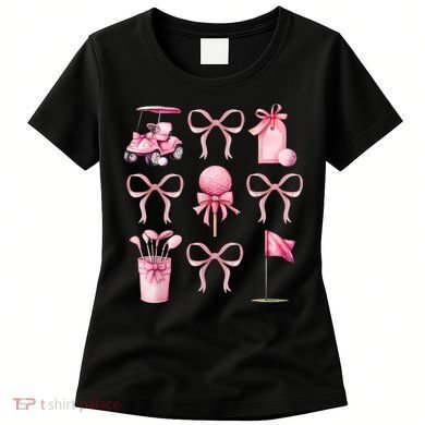 Coquette Golf Bows Preppy Cute Golfer  Women's T-Shirt
