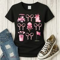 Coquette Golf Bows Preppy Cute Golfer  Women's T-Shirt thumb 3