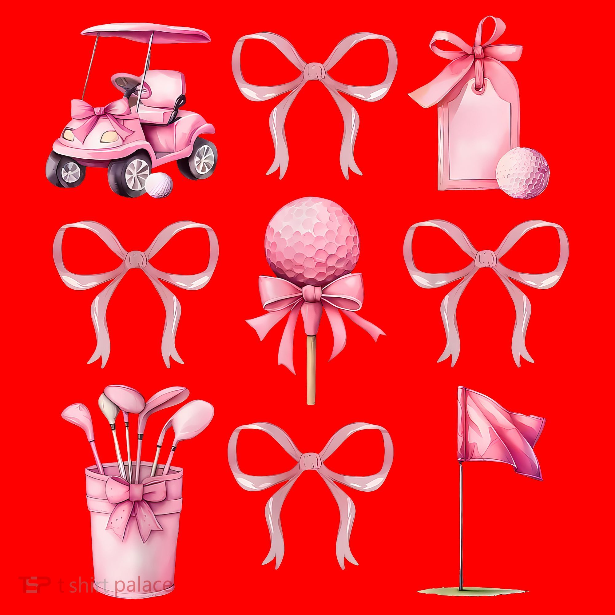 Coquette Golf Bows Preppy Cute Golfer  Santa Hat