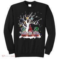 Cute Gnome Buffalo Plaid Christmas Tree Light Ugly Santa Hat Sweatshirt thumb 0