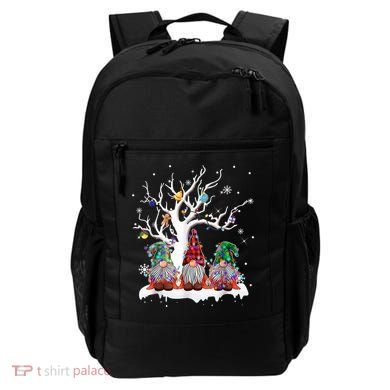 Cute Gnome Buffalo Plaid Christmas Tree Light Ugly Santa Hat Backpack