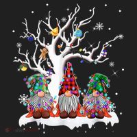 Cute Gnome Buffalo Plaid Christmas Tree Light Ugly Santa Hat Hat thumb 2