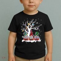 Cute Gnome Buffalo Plaid Christmas Tree Light Ugly Santa Hat Toddler T-Shirt thumb 2