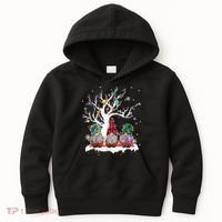 Cute Gnome Buffalo Plaid Christmas Tree Light Ugly Santa Hat Kids Hoodie thumb 0