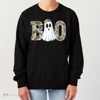 Camo Ghost Boo Spooky Halloween Women's Sweatshirt thumb 0