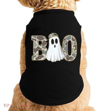 Camo Ghost Boo Spooky Halloween Doggie Tank