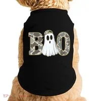 Camo Ghost Boo Spooky Halloween Doggie Tank thumb 0