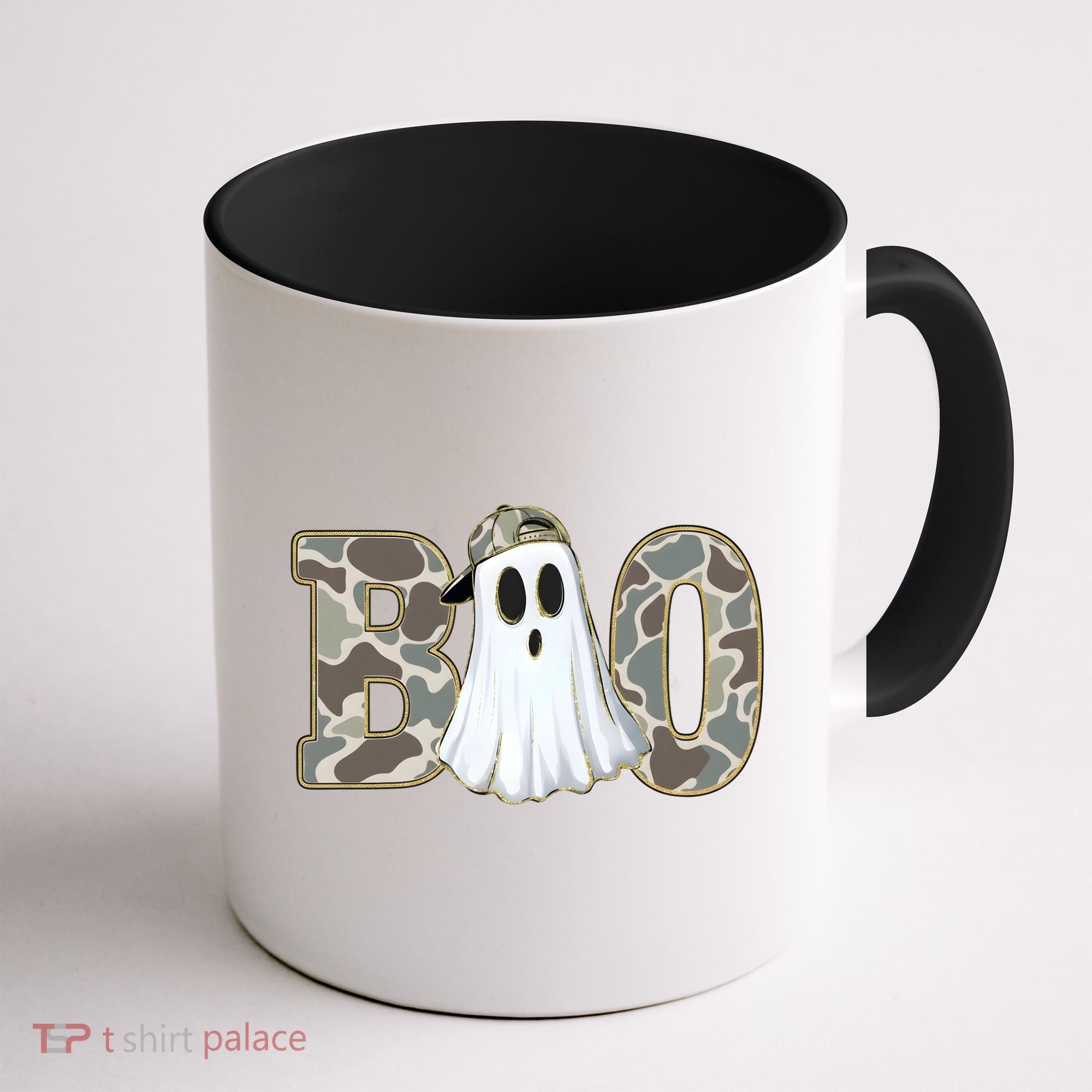 Camo Ghost Boo Spooky Halloween Coffee Mug