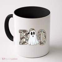 Camo Ghost Boo Spooky Halloween Coffee Mug thumb 0