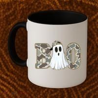 Camo Ghost Boo Spooky Halloween Coffee Mug thumb 2
