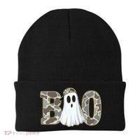 Camo Ghost Boo Spooky Halloween Beanie thumb 0