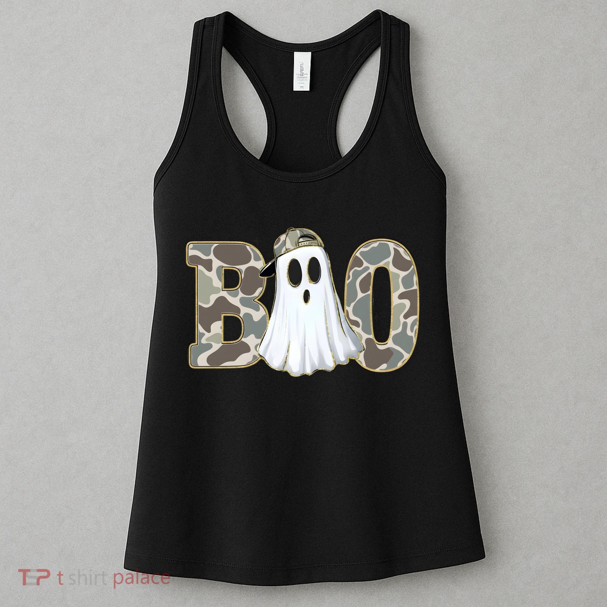 Camo Ghost Boo Spooky Halloween Women's Tank Top