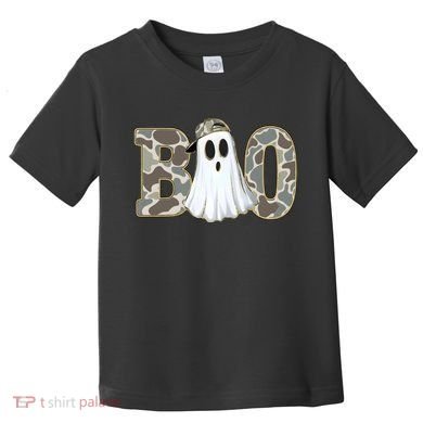 Camo Ghost Boo Spooky Halloween Toddler T-Shirt