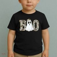 Camo Ghost Boo Spooky Halloween Toddler T-Shirt thumb 2