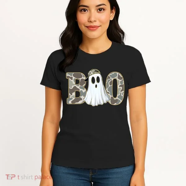 Camo Ghost Boo Spooky Halloween Women's T-Shirt