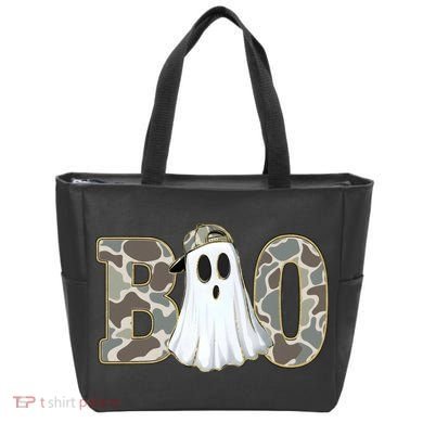 Camo Ghost Boo Spooky Halloween Tote Bag