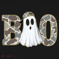 Camo Ghost Boo Spooky Halloween Tote Bag thumb 4