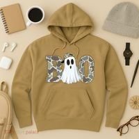 Camo Ghost Boo Spooky Halloween Hoodie thumb 3