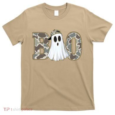 Camo Ghost Boo Spooky Halloween T-Shirt