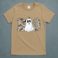 Camo Ghost Boo Spooky Halloween T-Shirt thumb 5