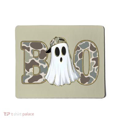 Camo Ghost Boo Spooky Halloween Mousepad