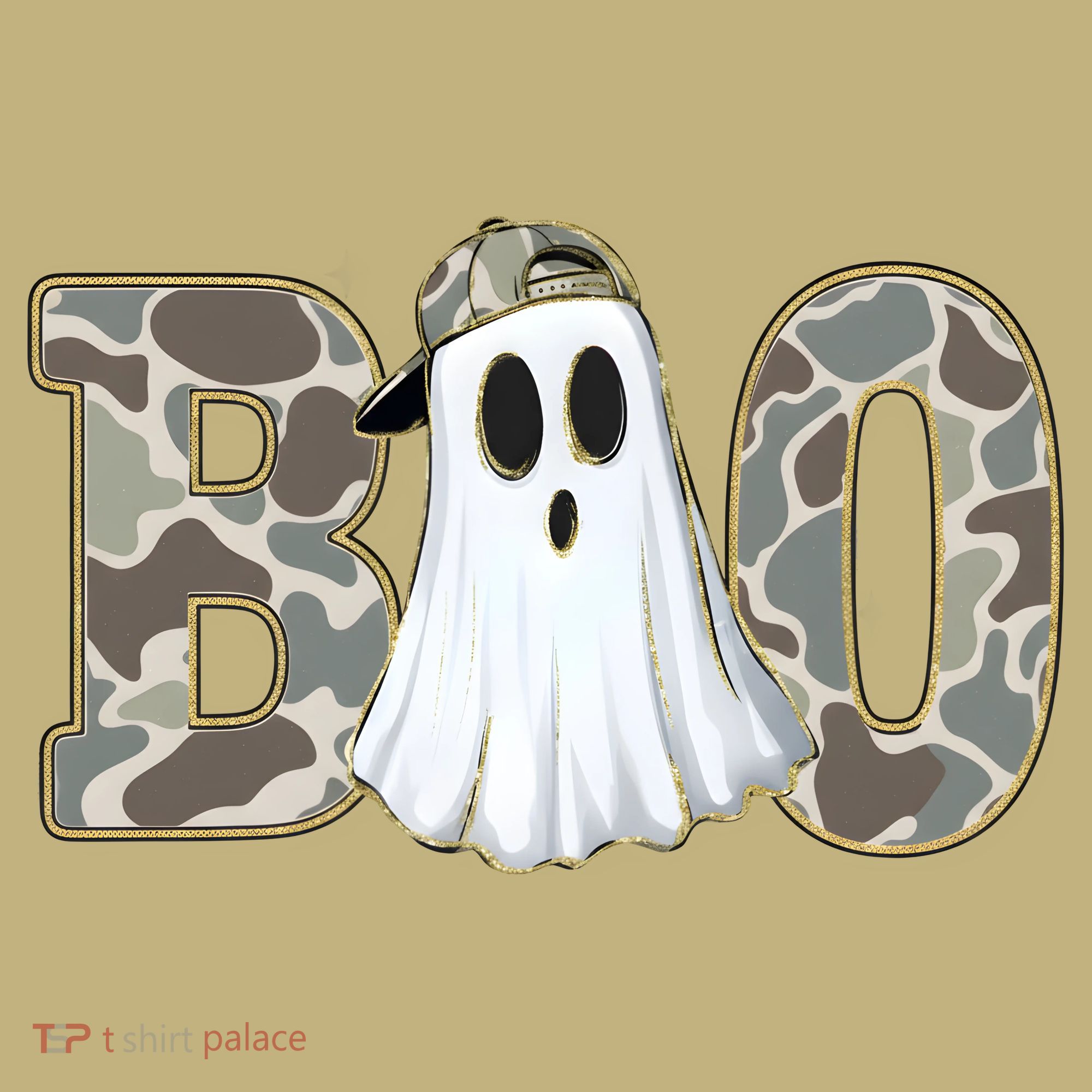 Camo Ghost Boo Spooky Halloween Mousepad