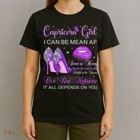 Capricorn Girl Birthday High Heels Dripping Lips Butterfly T-Shirt thumb 4