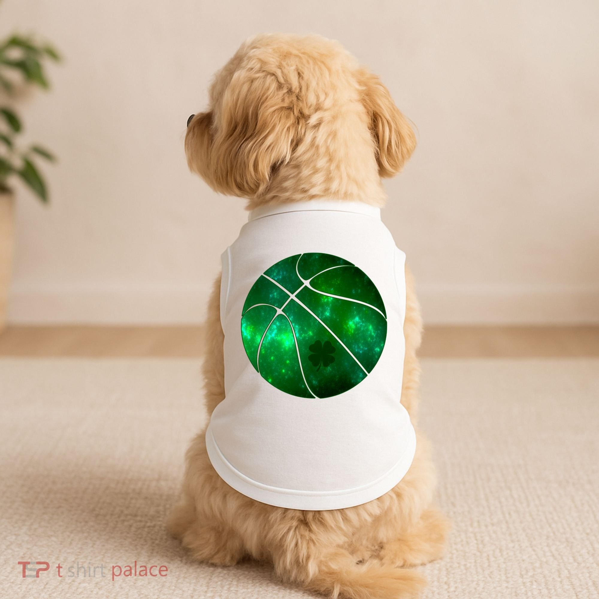 Clover Green Basketball Lover Doggie Tank