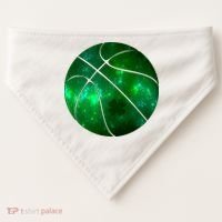 Clover Green Basketball Lover USA-Made Doggie Bandana thumb 0