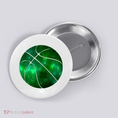 Clover Green Basketball Lover Button