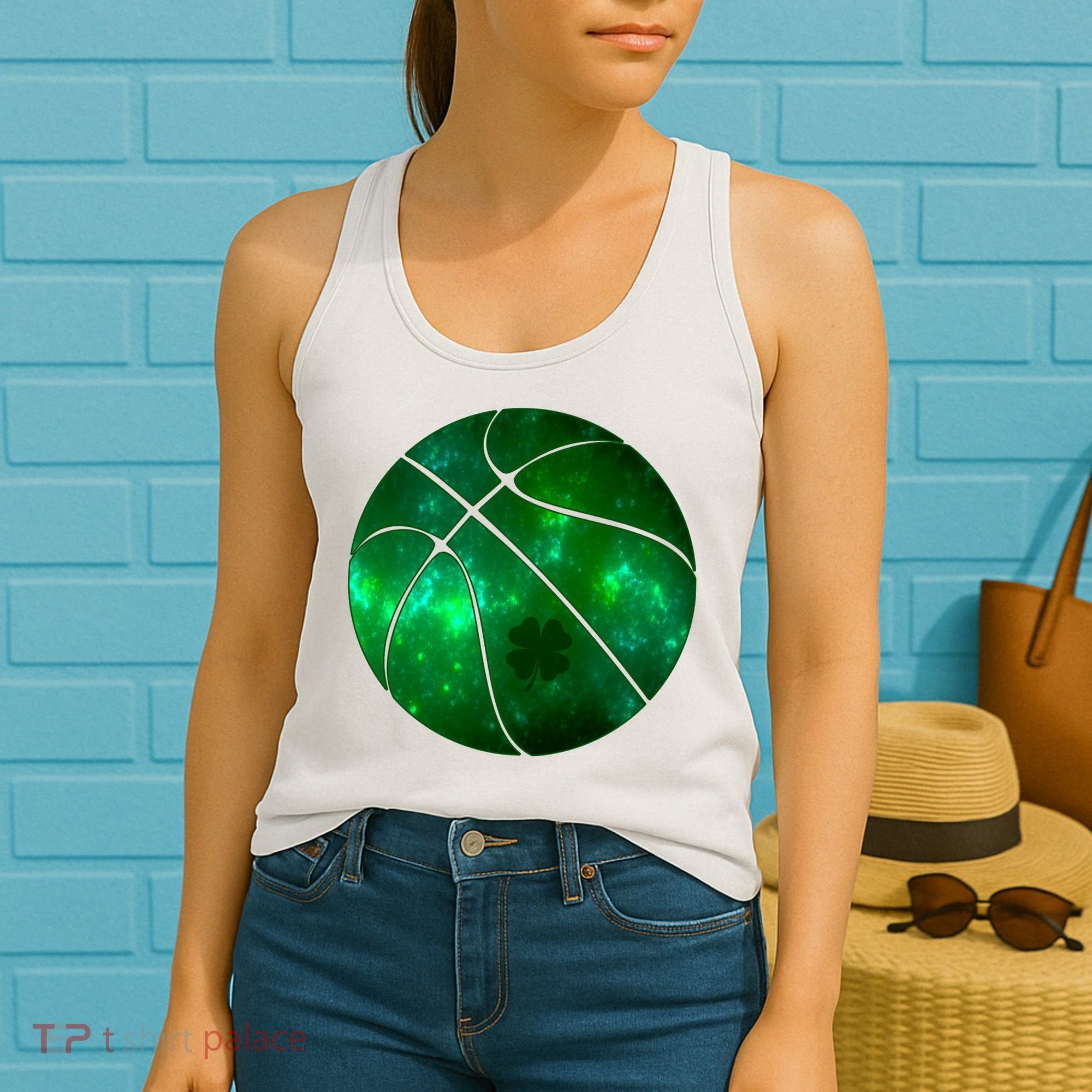 Clover Green Basketball Lover Women's Tank Top