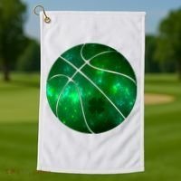 Clover Green Basketball Lover Golf Towel thumb 1