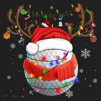 Christmas Golf Ball Santa Hat Funny Xmas Pajama Matching Cool Gift Beanie thumb 2
