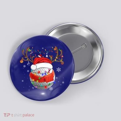 Christmas Golf Ball Santa Hat Funny Xmas Pajama Matching Cool Gift Button